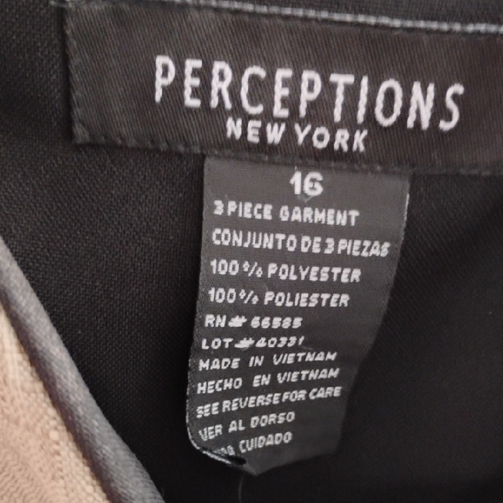 Perceptions Beige Open-Front Jacket - Picture 3 of 3